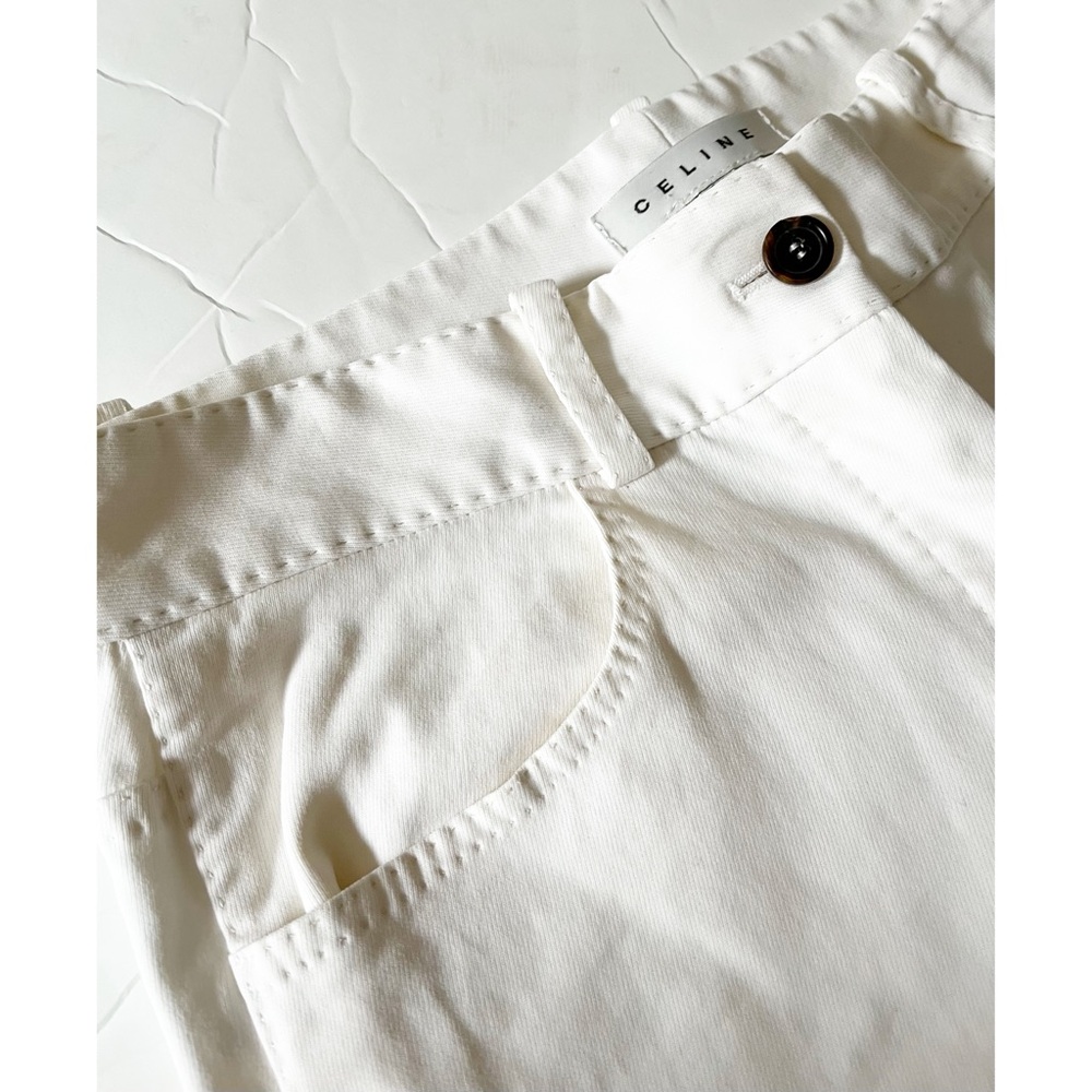 Celine cream color split leg hem cropped pants XS - Picture 9 of 13